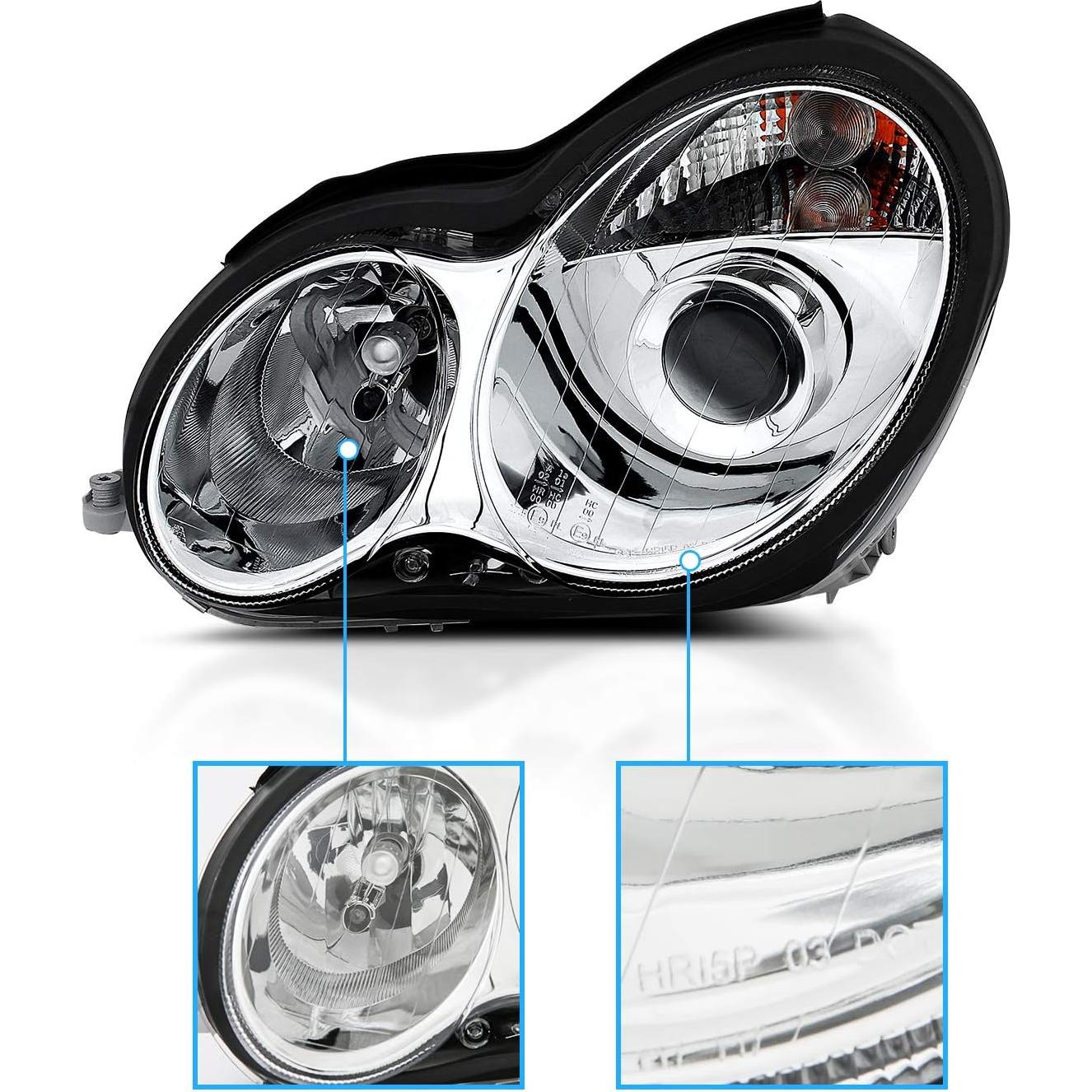 Faros Halógenos AmeriLite para Mercedes-Benz W203 2001-2007