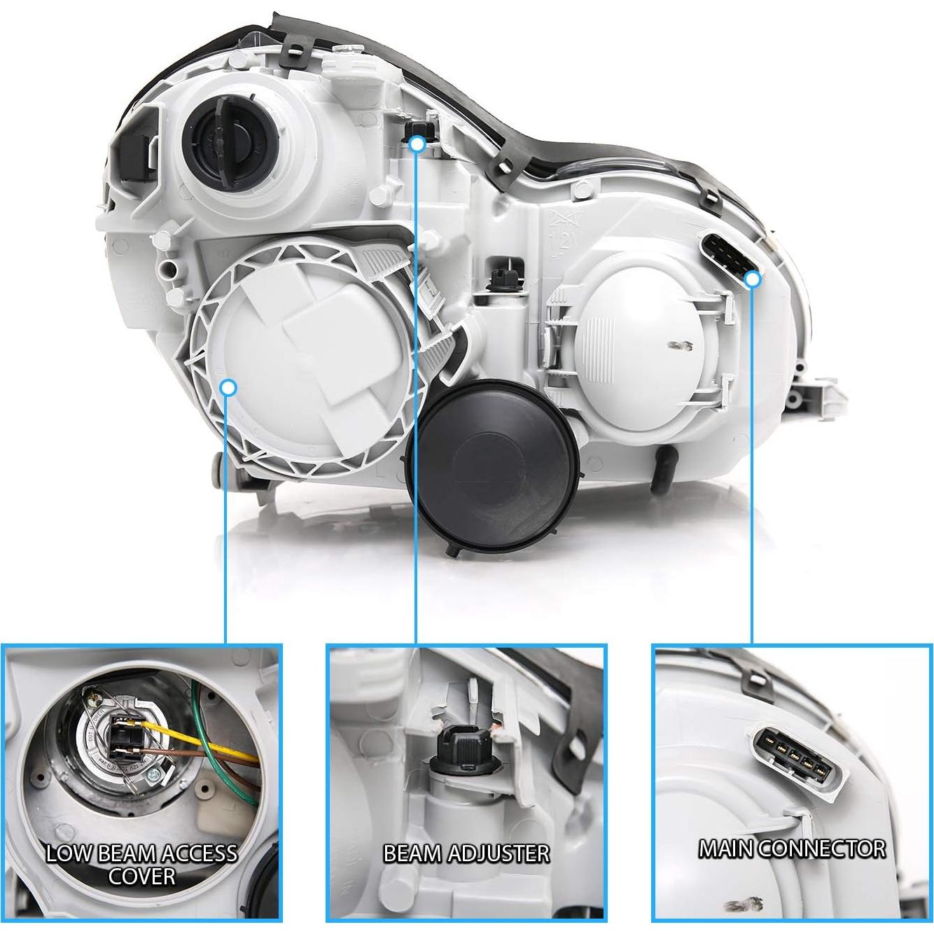 Faros Halógenos AmeriLite para Mercedes-Benz W203 2001-2007