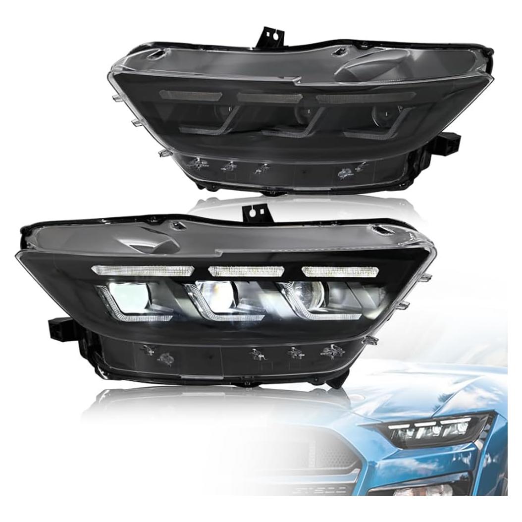 Faros LED COOLCMP para Ford Mustang 2015-2017 y Shelby 2016-2020