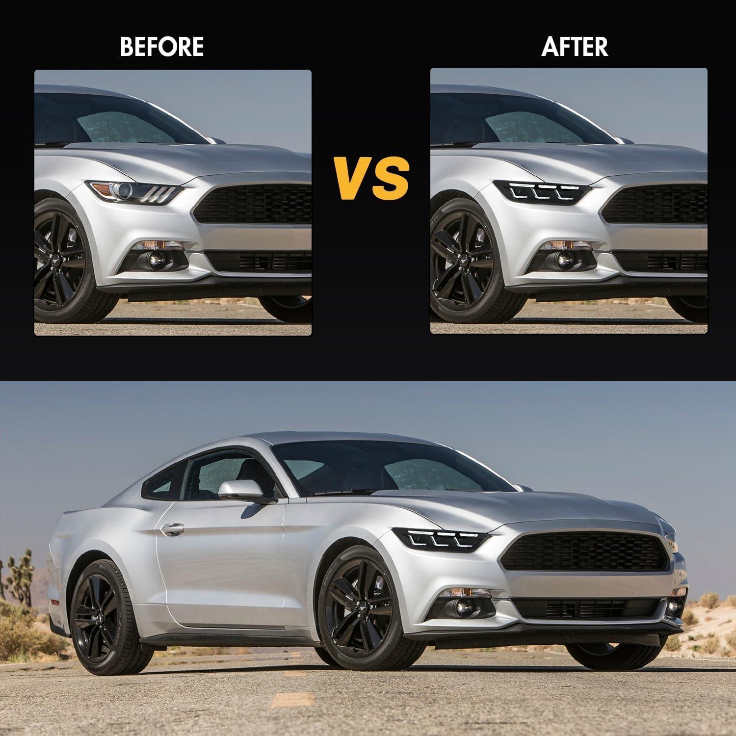 Faros LED COOLCMP para Ford Mustang 2015-2017 y Shelby 2016-2020