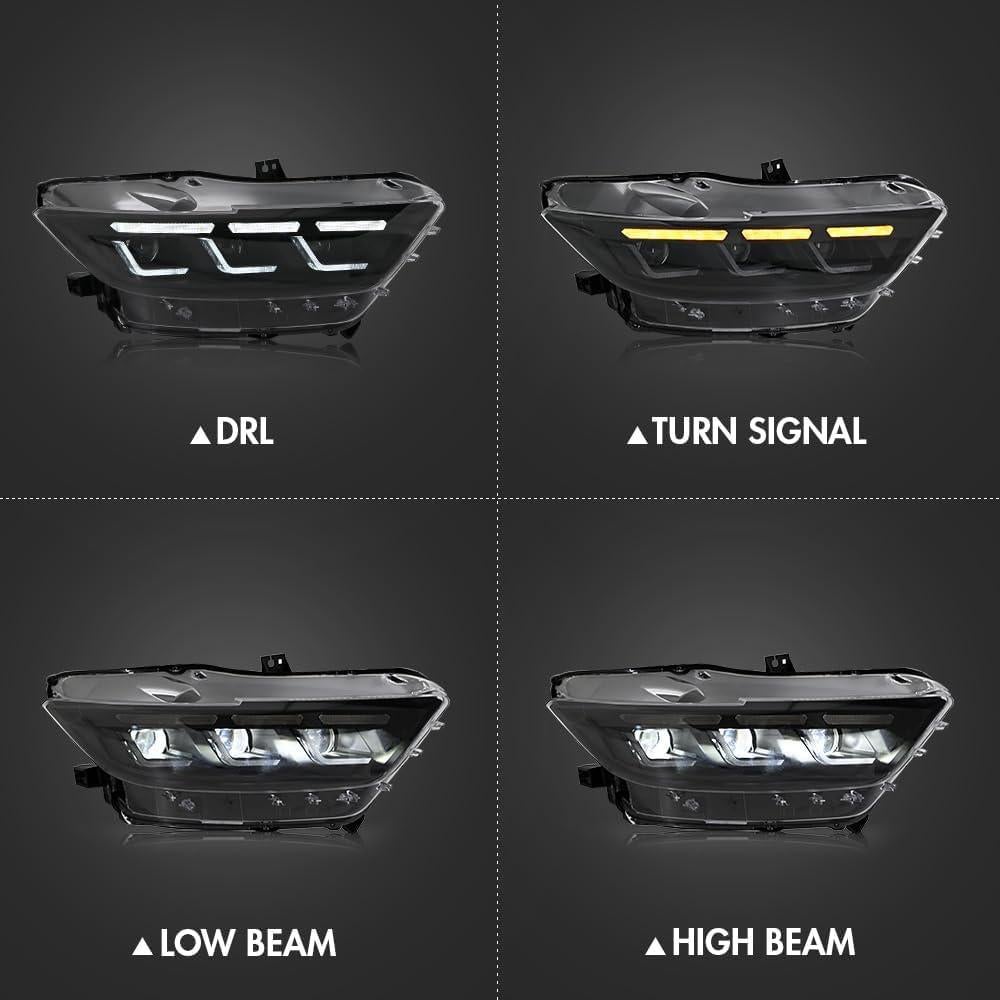 Faros LED COOLCMP para Ford Mustang 2015-2017 y Shelby 2016-2020