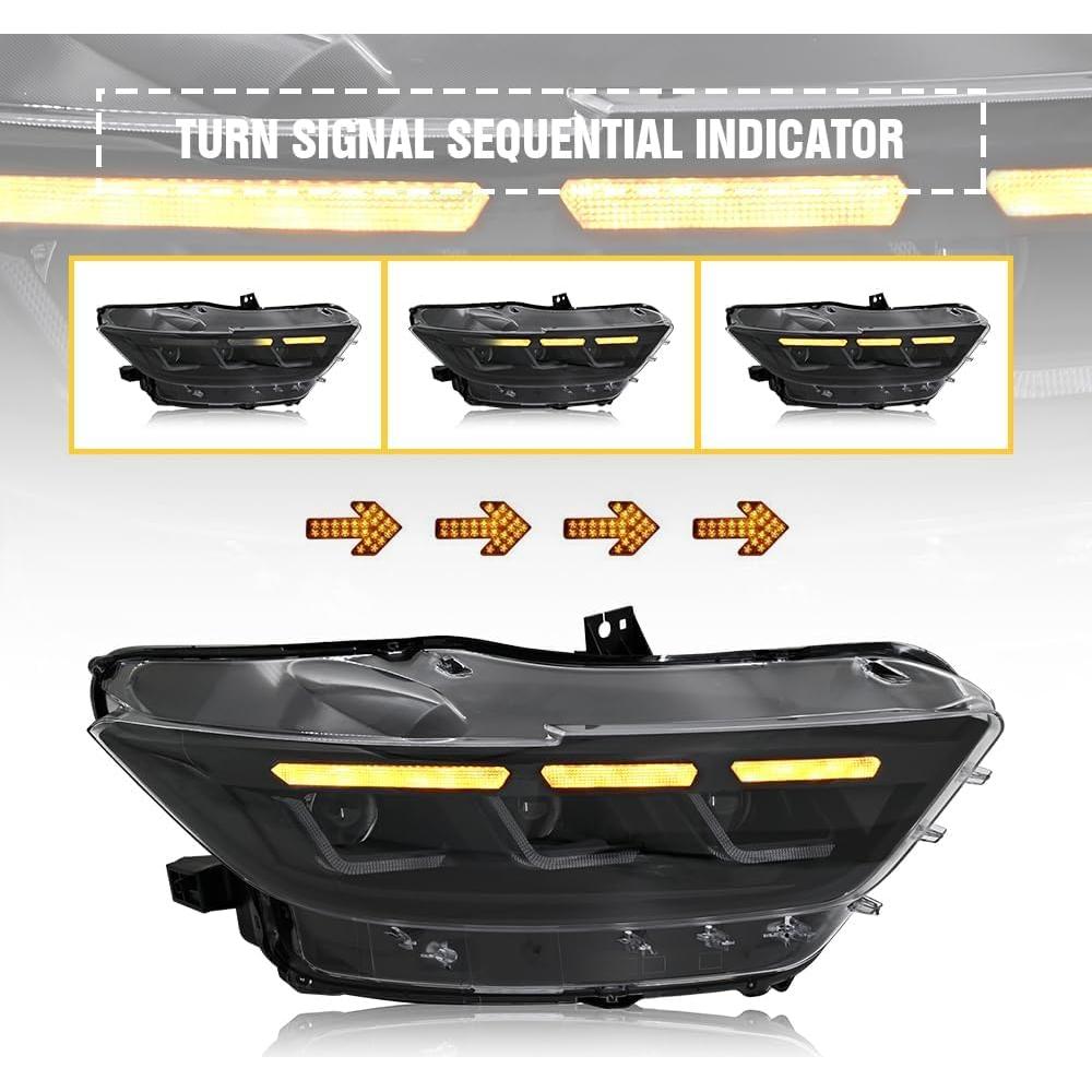 Faros LED COOLCMP para Ford Mustang 2015-2017 y Shelby 2016-2020