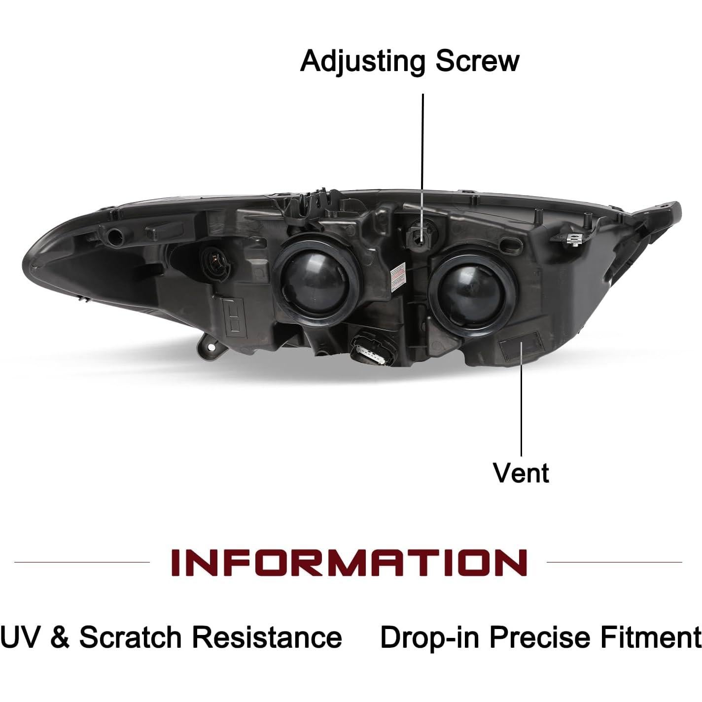 Faros Proyector Cromado JSBOYAT para Ford Fusion 2013-2016