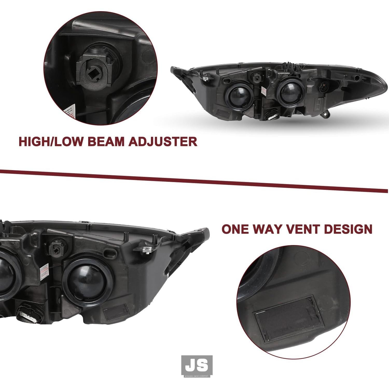 Faros Proyector Cromado JSBOYAT para Ford Fusion 2013-2016
