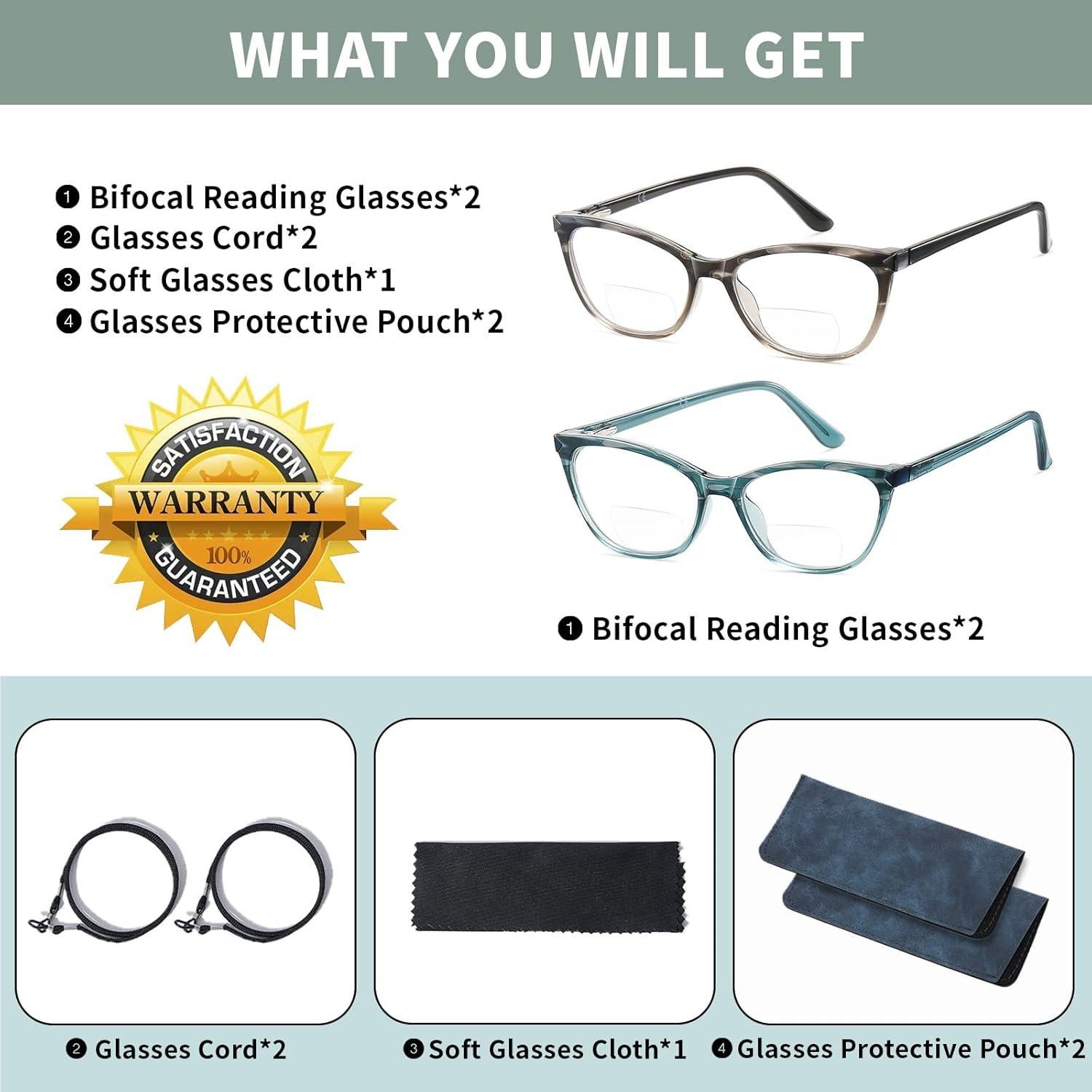 Gafas de lectura bifocales Kafirlo ojo de gato con bloqueo luz azul