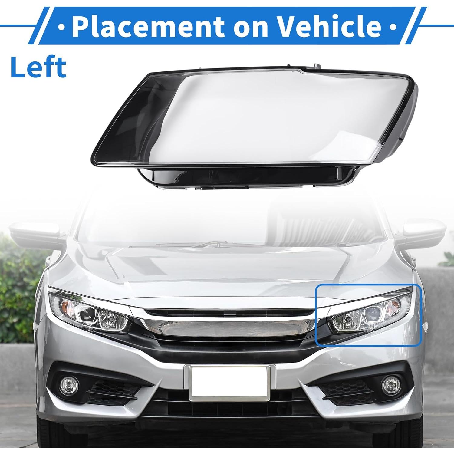 Cubierta de Lente de Faro VekAuto para Audi Q5 2013-2017