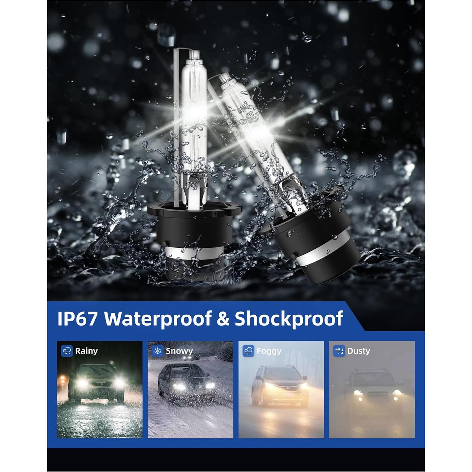 Bombillas Xenon HID D2S Sinoparcel 6000K 35W - Paquete de 2