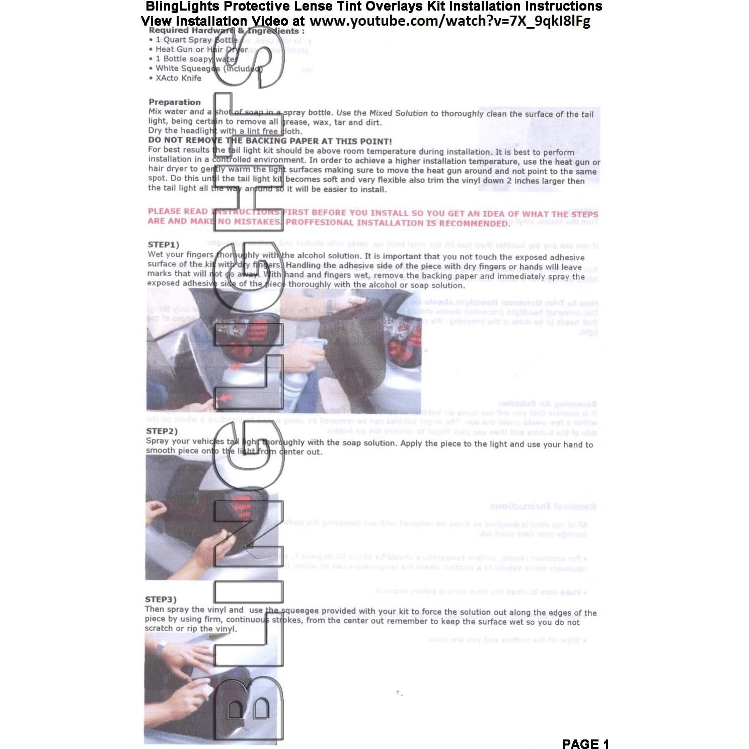 Cubiertas de película protectora de faros BlingLights Audi Q5 2009-2017