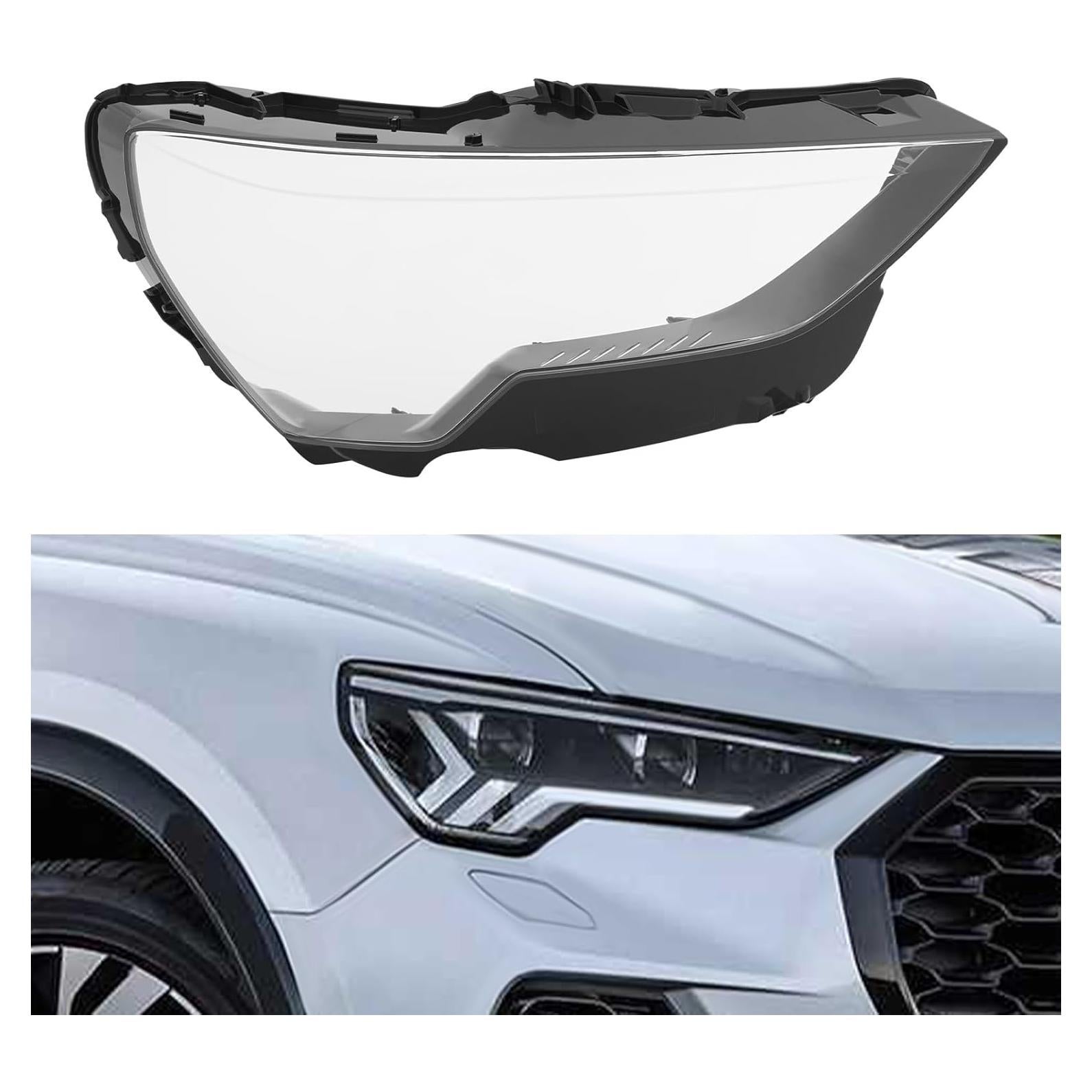 Cubierta de Lente de Faro TemoGoda para Audi Q3 2019-2023 Derecha