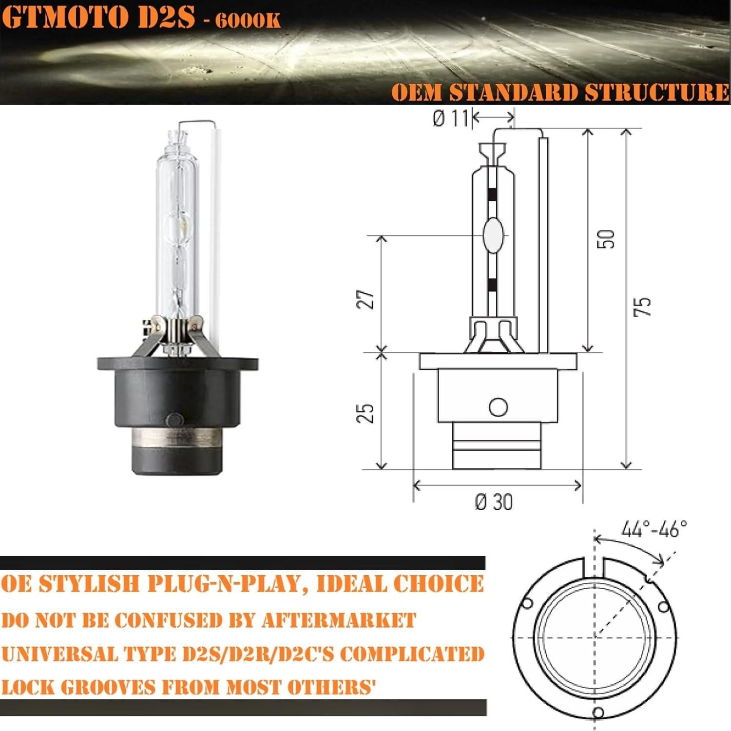 Bombillas D2S Xenón HID GTMOTO 6000K 35W para Infiniti QX60