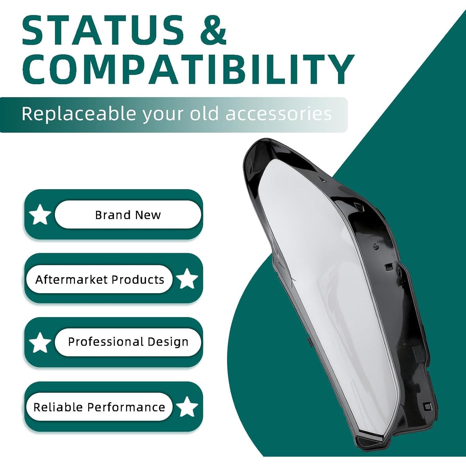 Tapa de Lente de Faro Frontal Claro AUTOKAY para BMW X3 X4 iX3 2022-2024