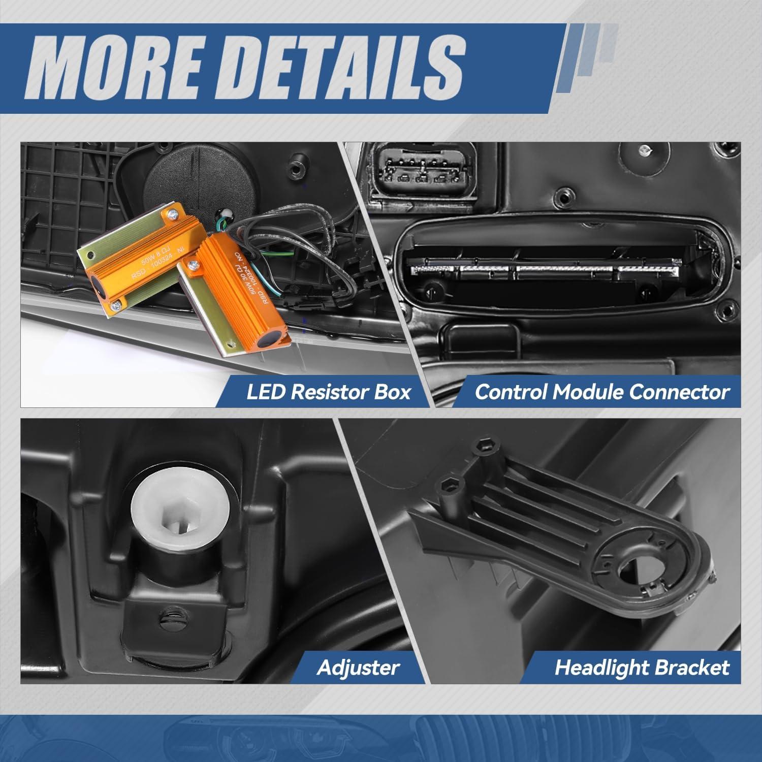 Faro HID Auto Dynasty para BMW X5 2014-2018, LED DRL U-Halo