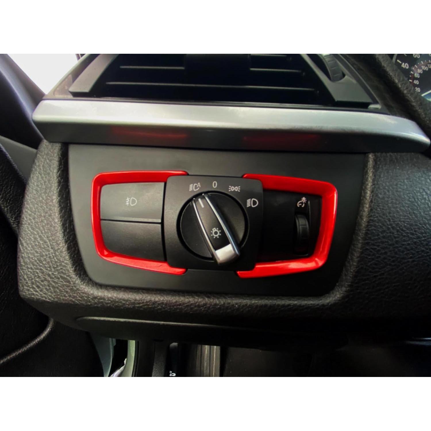 Decoración Interruptor Luz Rojo iJDMTOY para BMW 2 3 4 Series