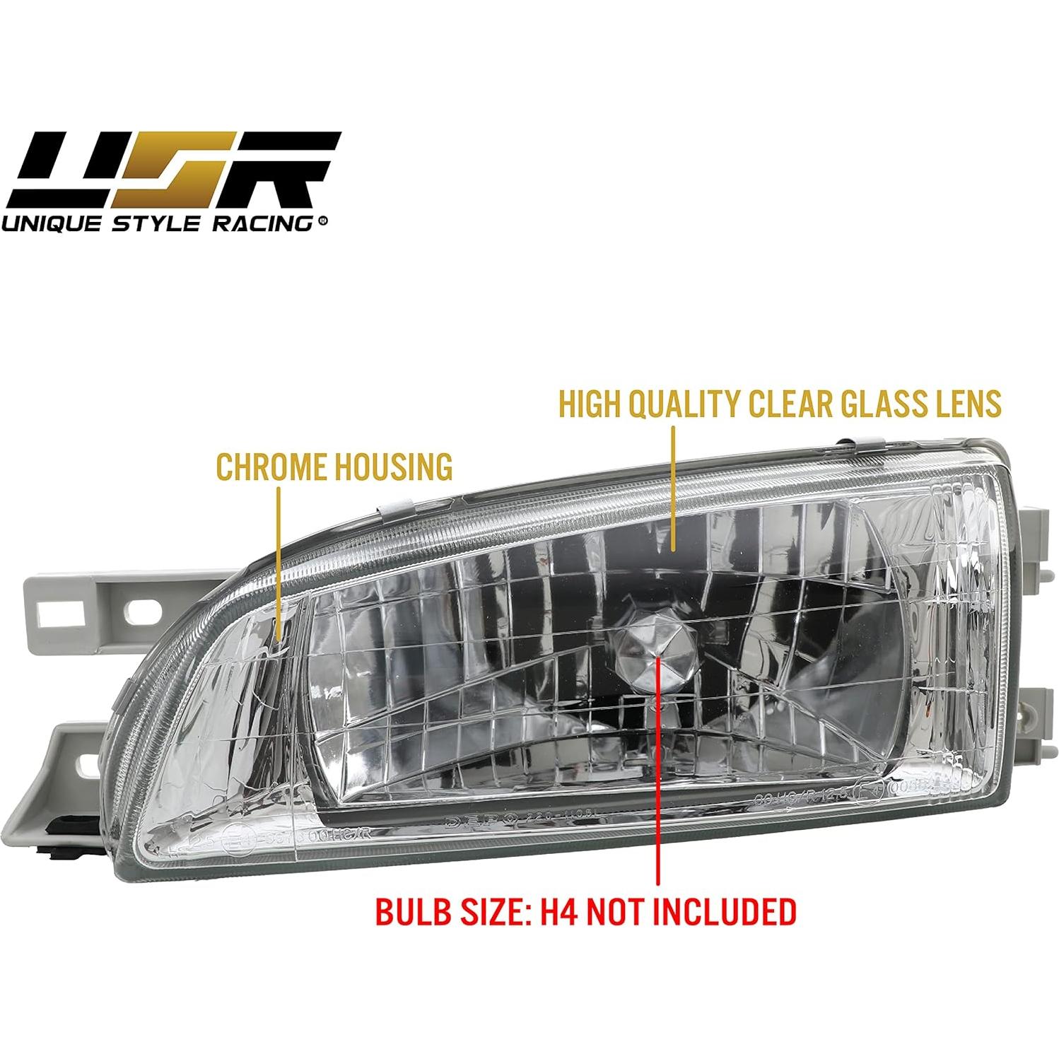 Conjunto de Faros de Cristal Claro USR para Subaru Impreza 95-01