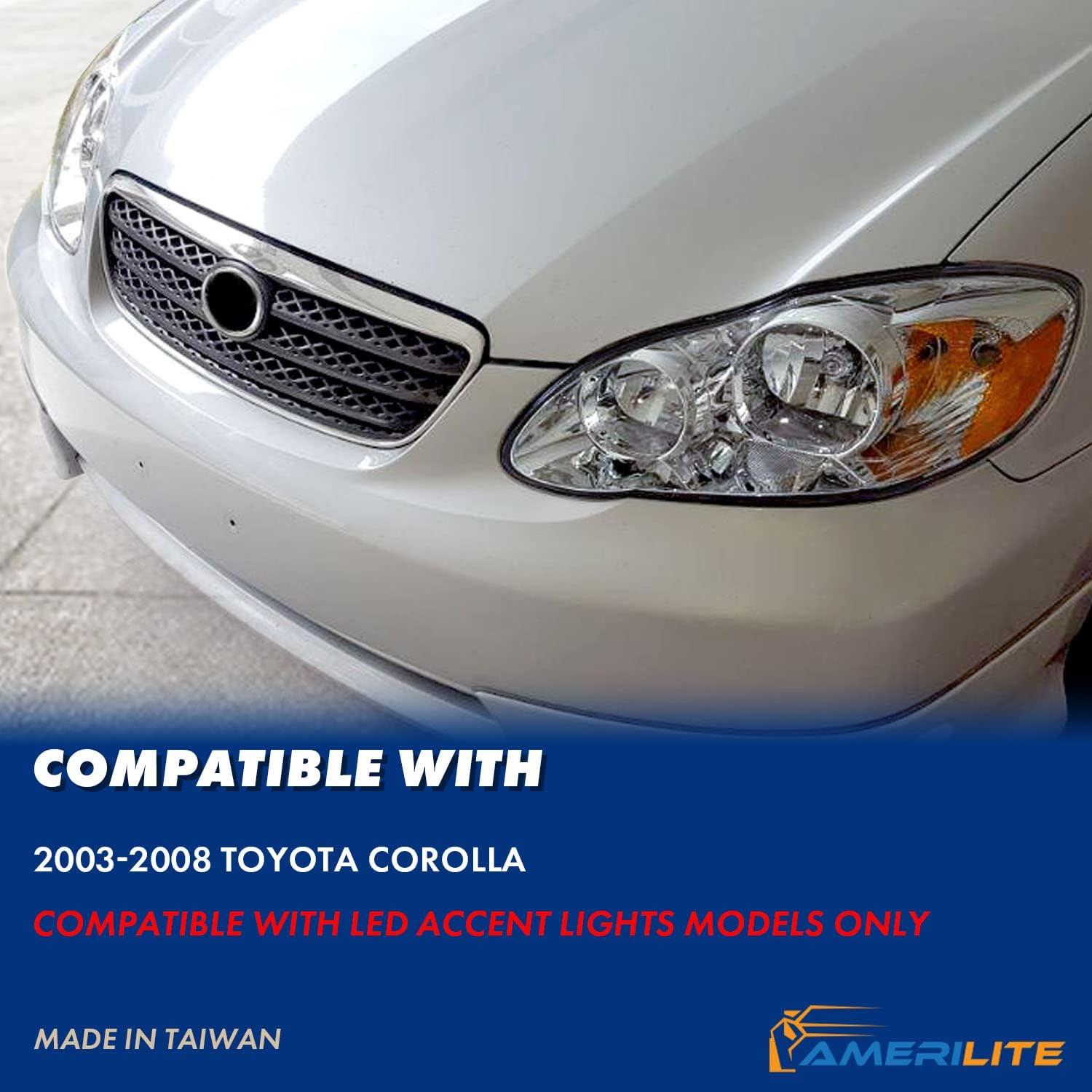 Faros Halógenos AmeriLite para Toyota Corolla 2003-2008