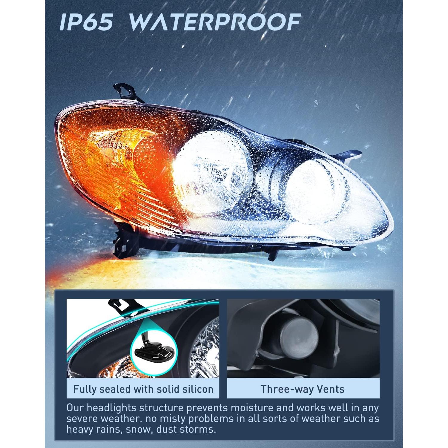 Faros Nilight para Toyota Corolla 2003-2008 Carcasa Negra