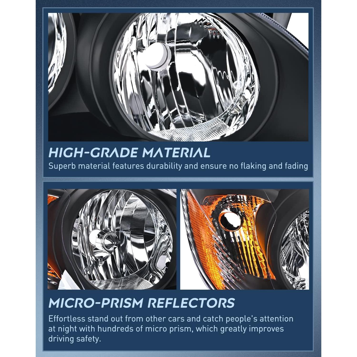 Faros Nilight para Toyota Corolla 2003-2008 Carcasa Negra