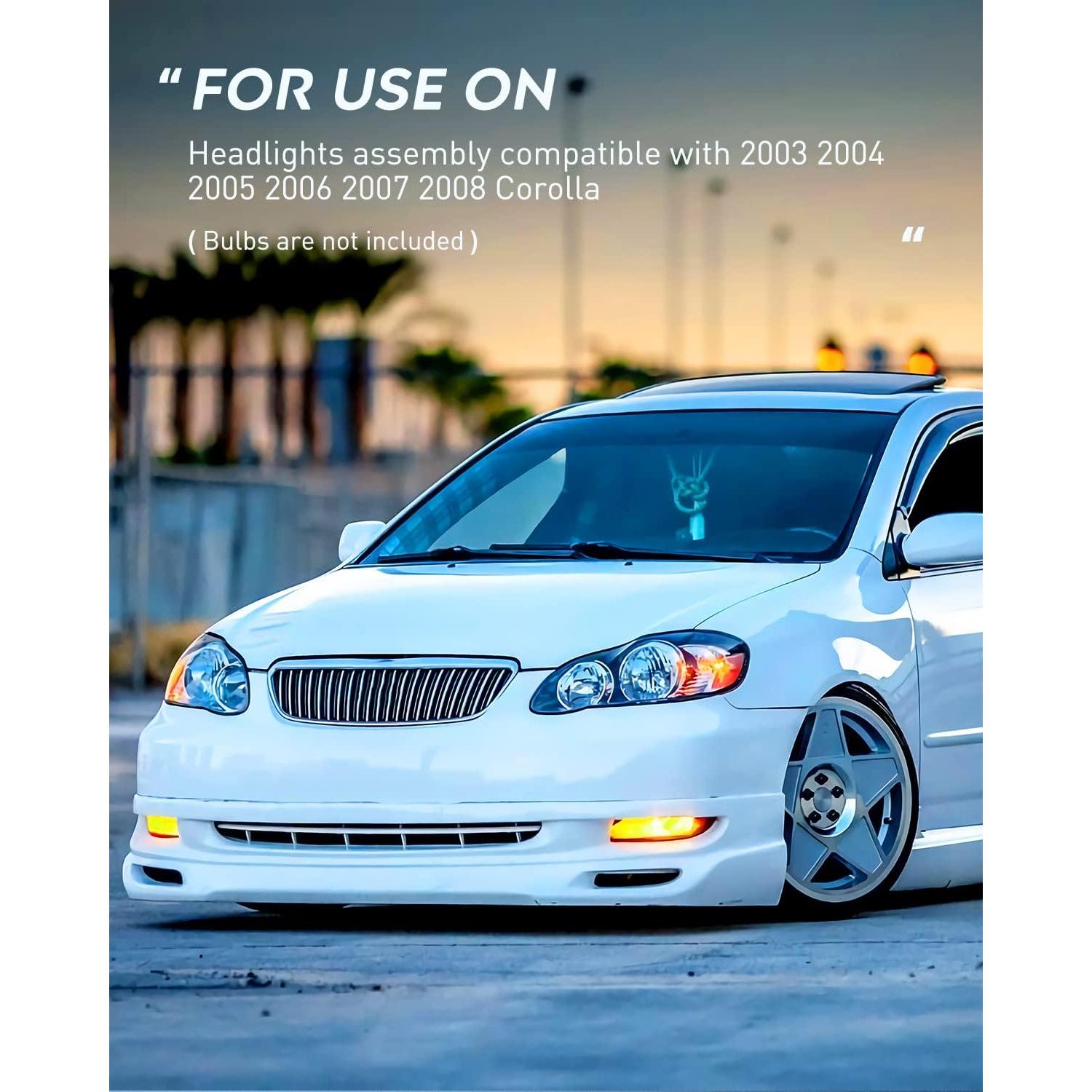 Faros Nilight para Toyota Corolla 2003-2008 Carcasa Negra