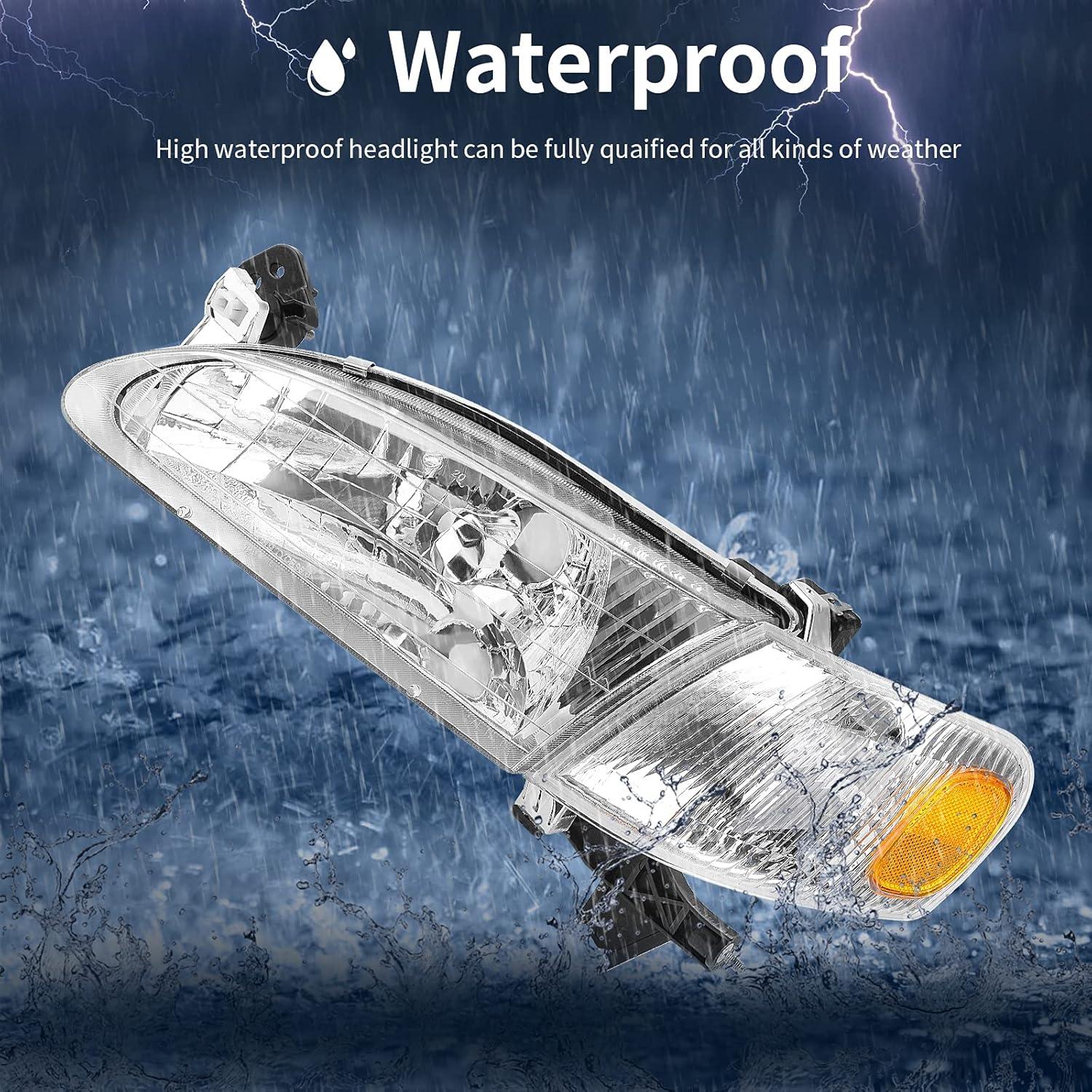 Conjunto de Faros AUTOSAVER88 para Corolla 1998-2000, Lente Claro