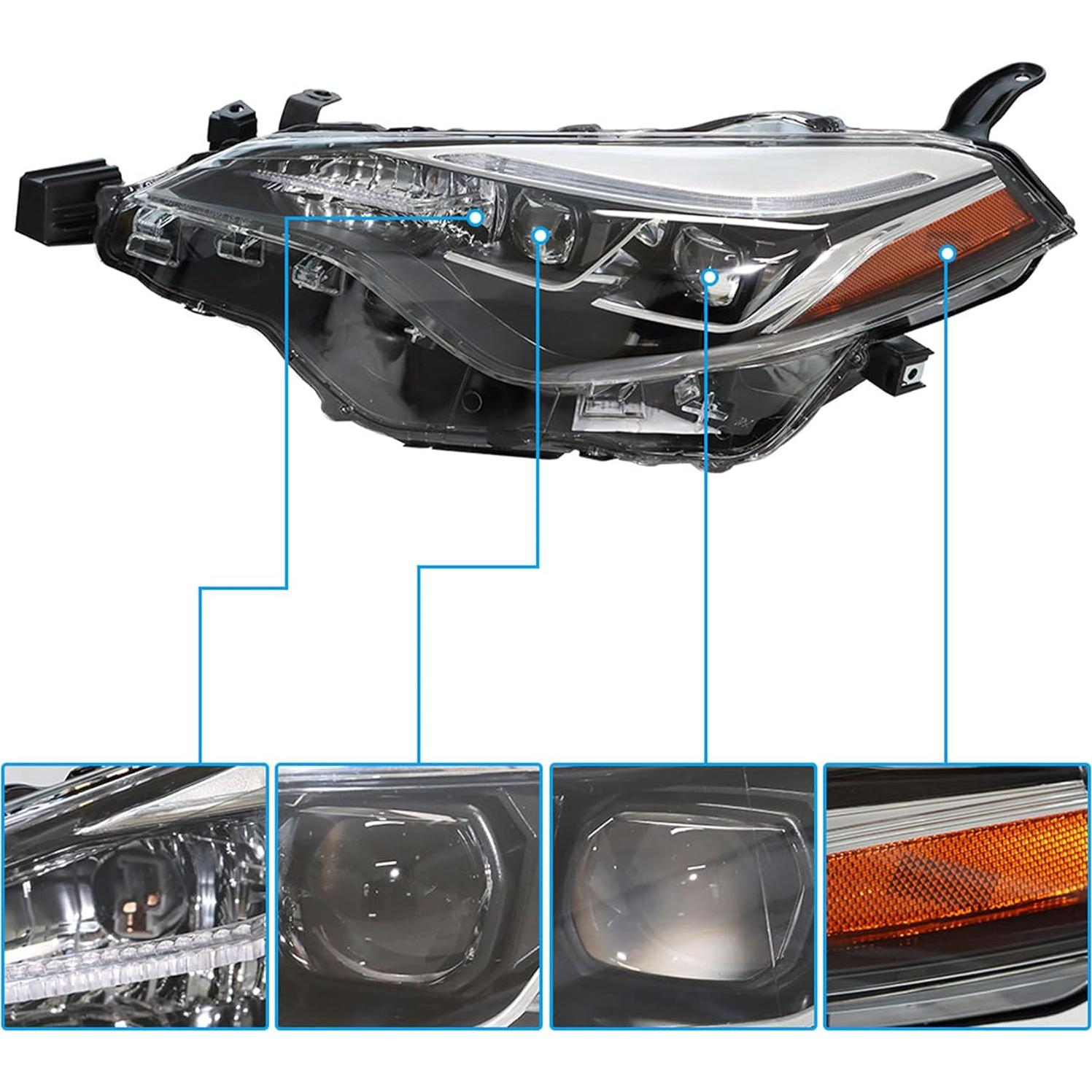 Faro Proyector Lateral Izquierdo Munirater para Corolla 2017-2019