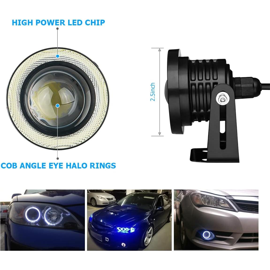 Luz de Niebla Angel Eye AICEL 2PCS LED 30W Azul Impermeable