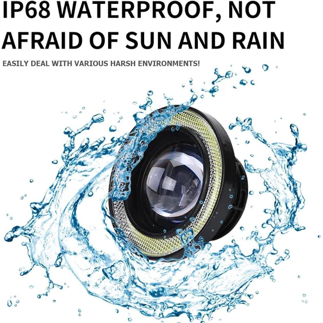 Luz de Niebla Angel Eye AICEL 2PCS LED 30W Azul Impermeable