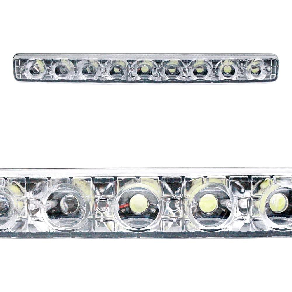 Luces LED de Conducción Diurna YIJINSHENG 9 LED Blancas