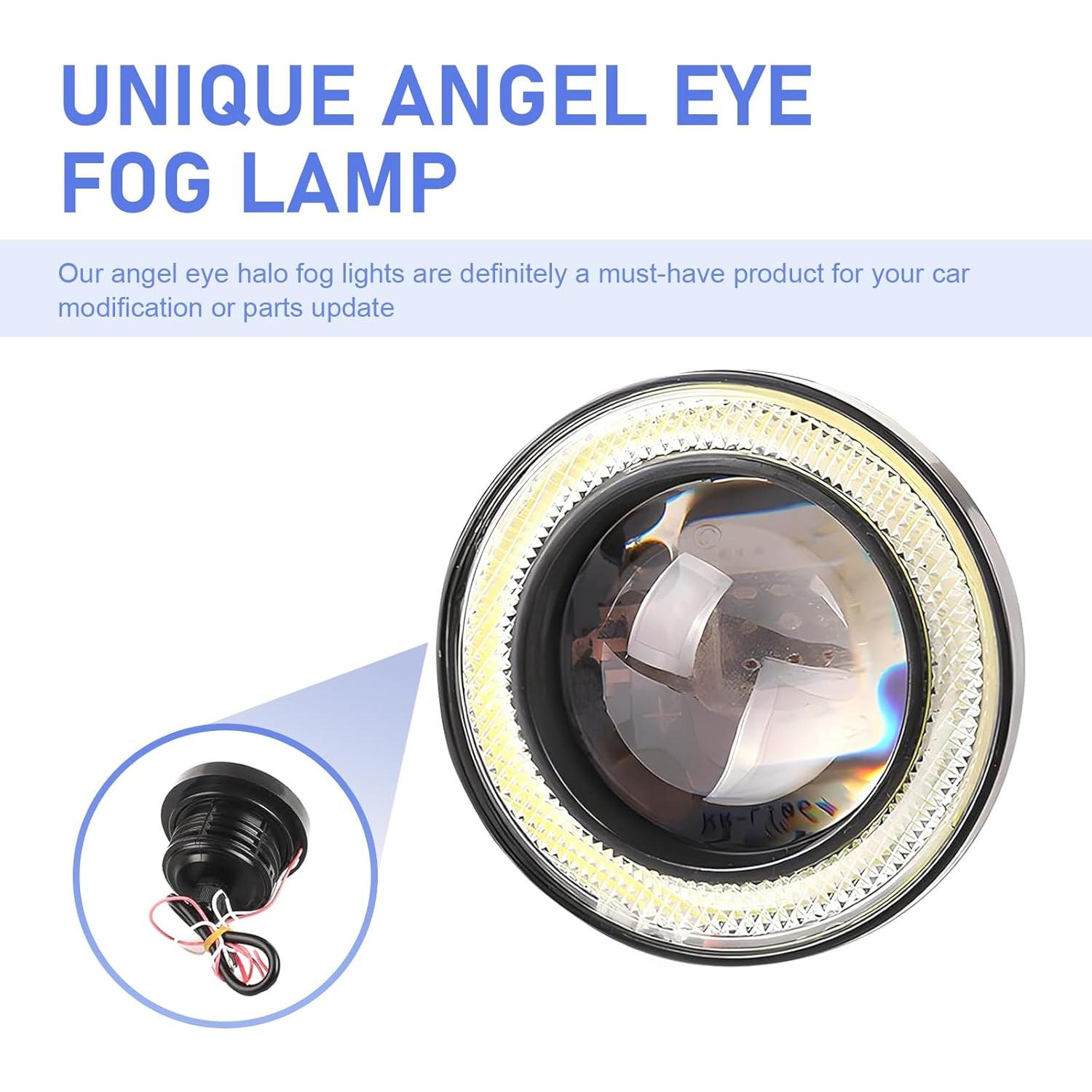 Luz de Niebla LED Angel Eye Dogary 2 PCS 3" Blanca