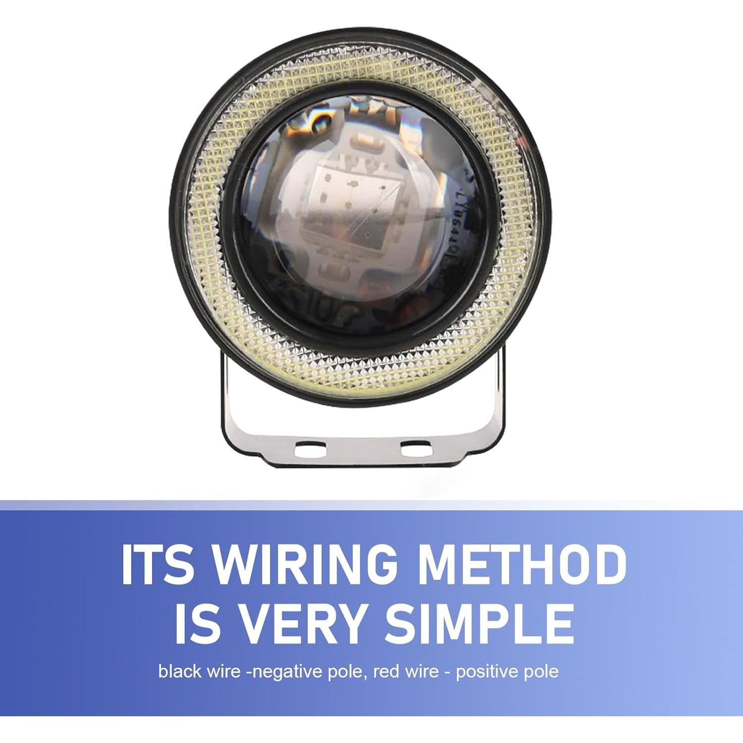 Luz de Niebla LED Angel Eye Dogary 2 PCS 3" Blanca