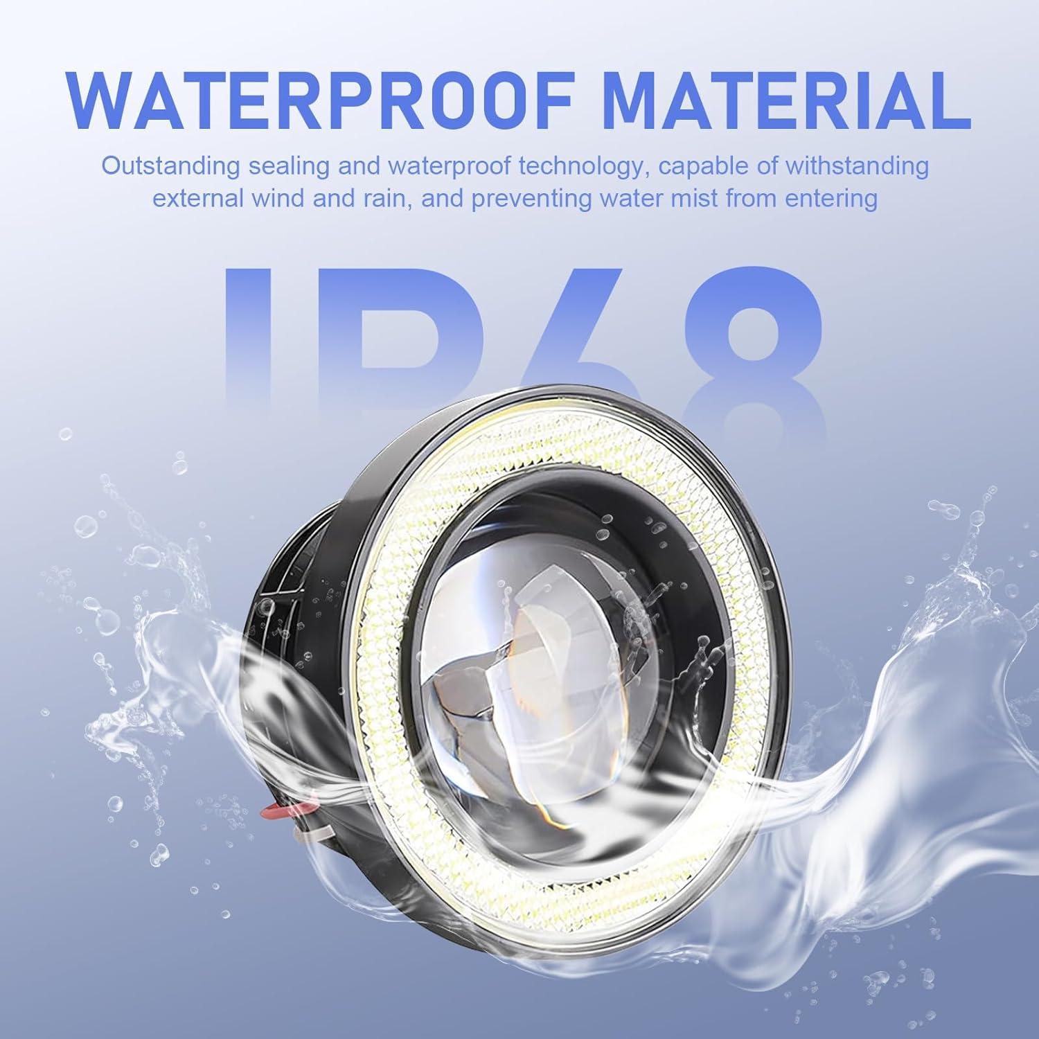 Luz de Niebla LED Angel Eye Dogary 2 PCS 3" Blanca