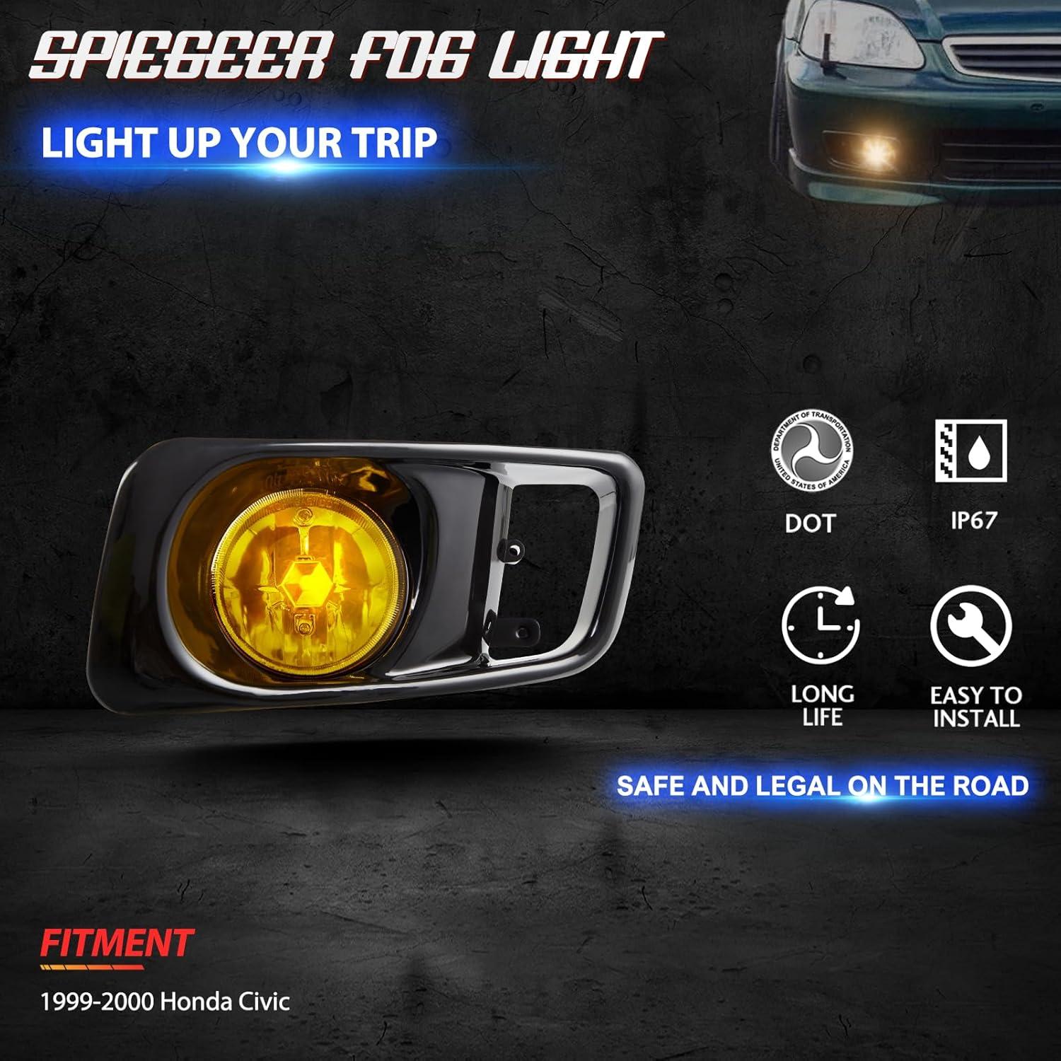 Luces Antiniebla SPIEGEER H3 12V 55W para Honda Civic 1999-2000