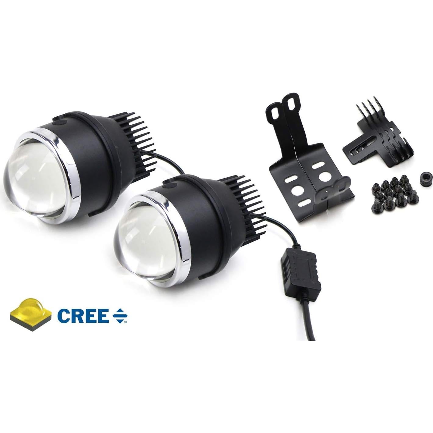 Kit de Luz Antiniebla LED iJDMTOY 10W 3.5" Blanco Compatible