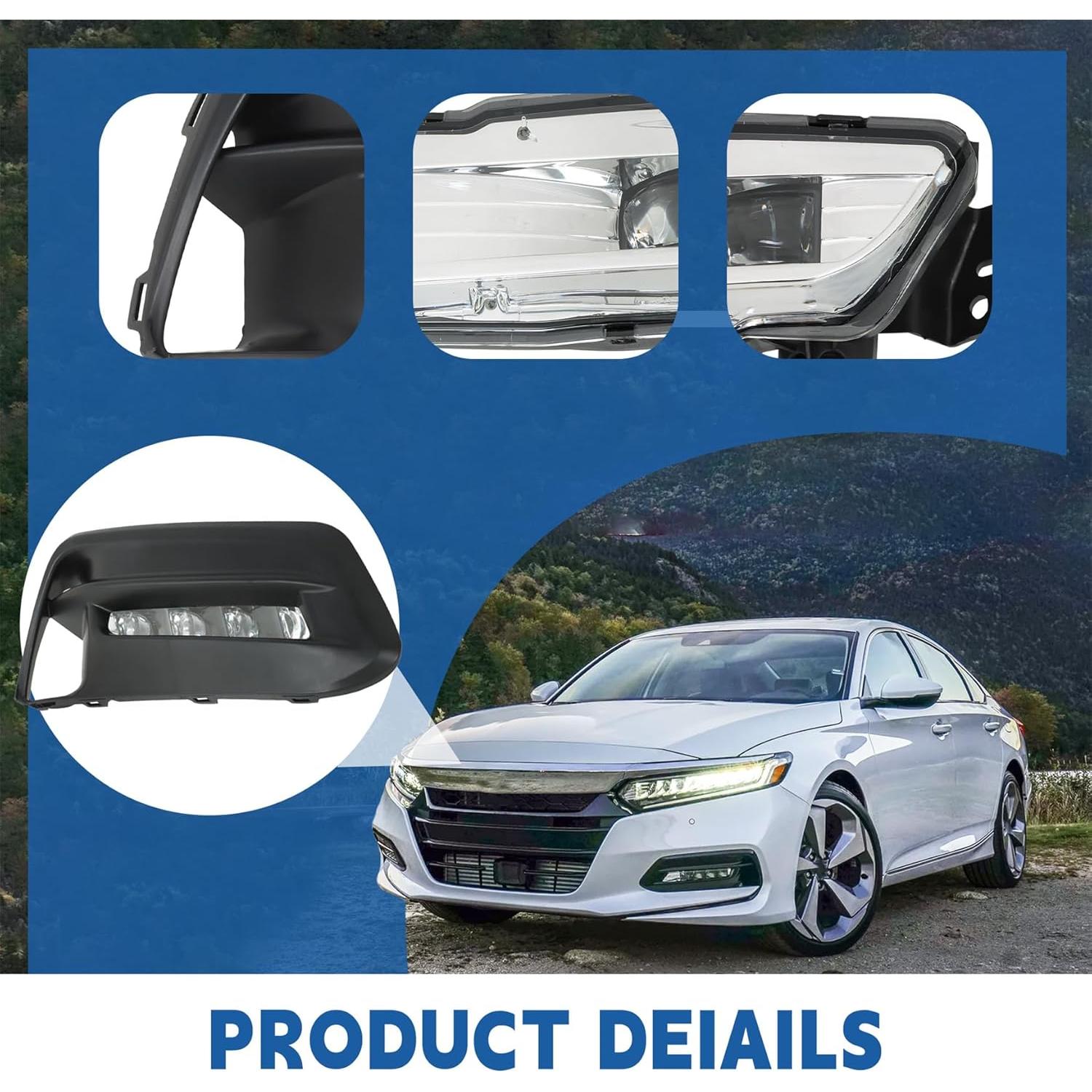 Luces Antiniebla Delanteras Silscvtt para Honda Accord 2018-2019