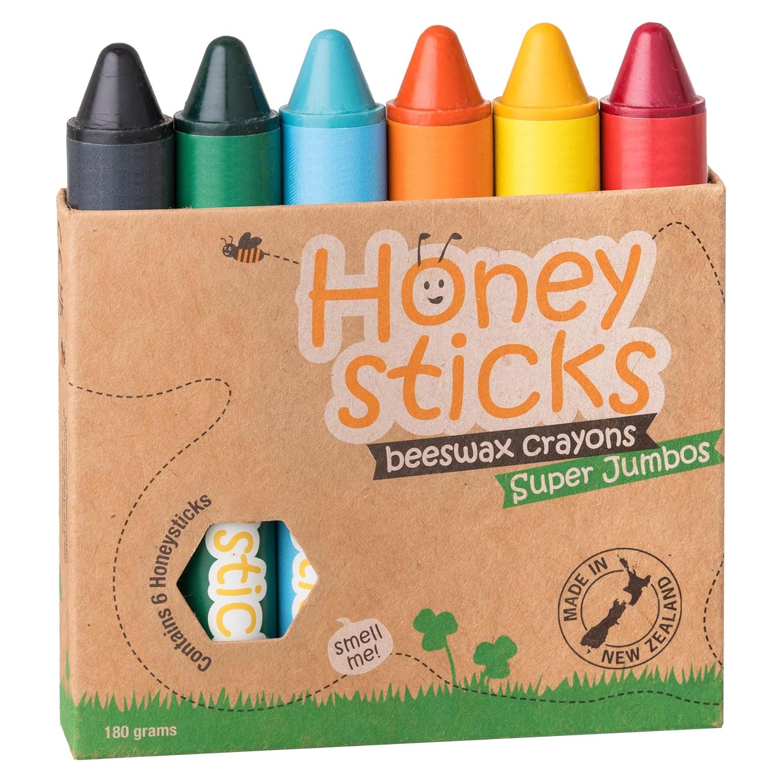 Crayones Jumbo Honeysticks 6 Colores Ecológicos 100% Cera