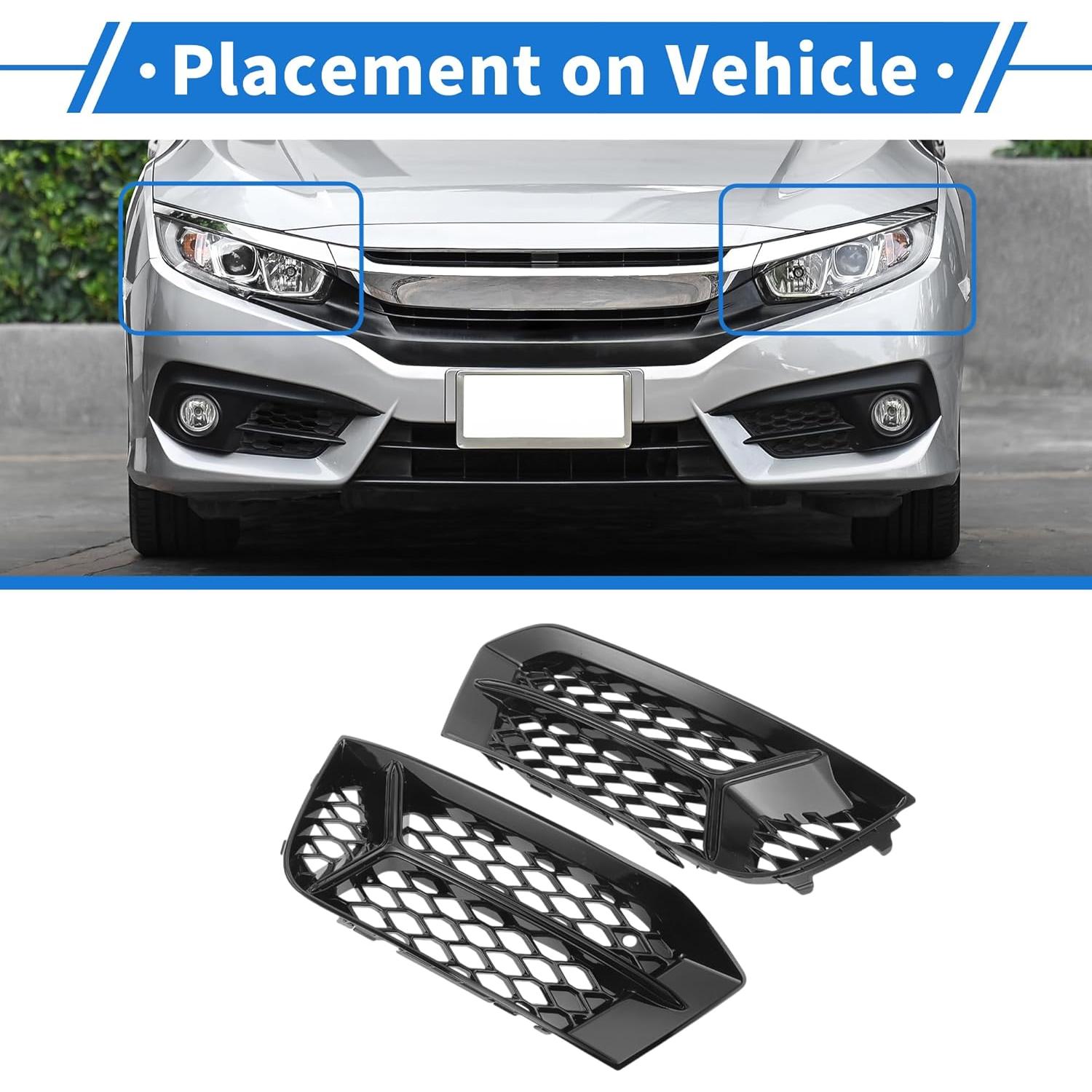 Cubiertas de Rejilla de Luz Antiniebla INFINAUTO para Audi A3 17-20