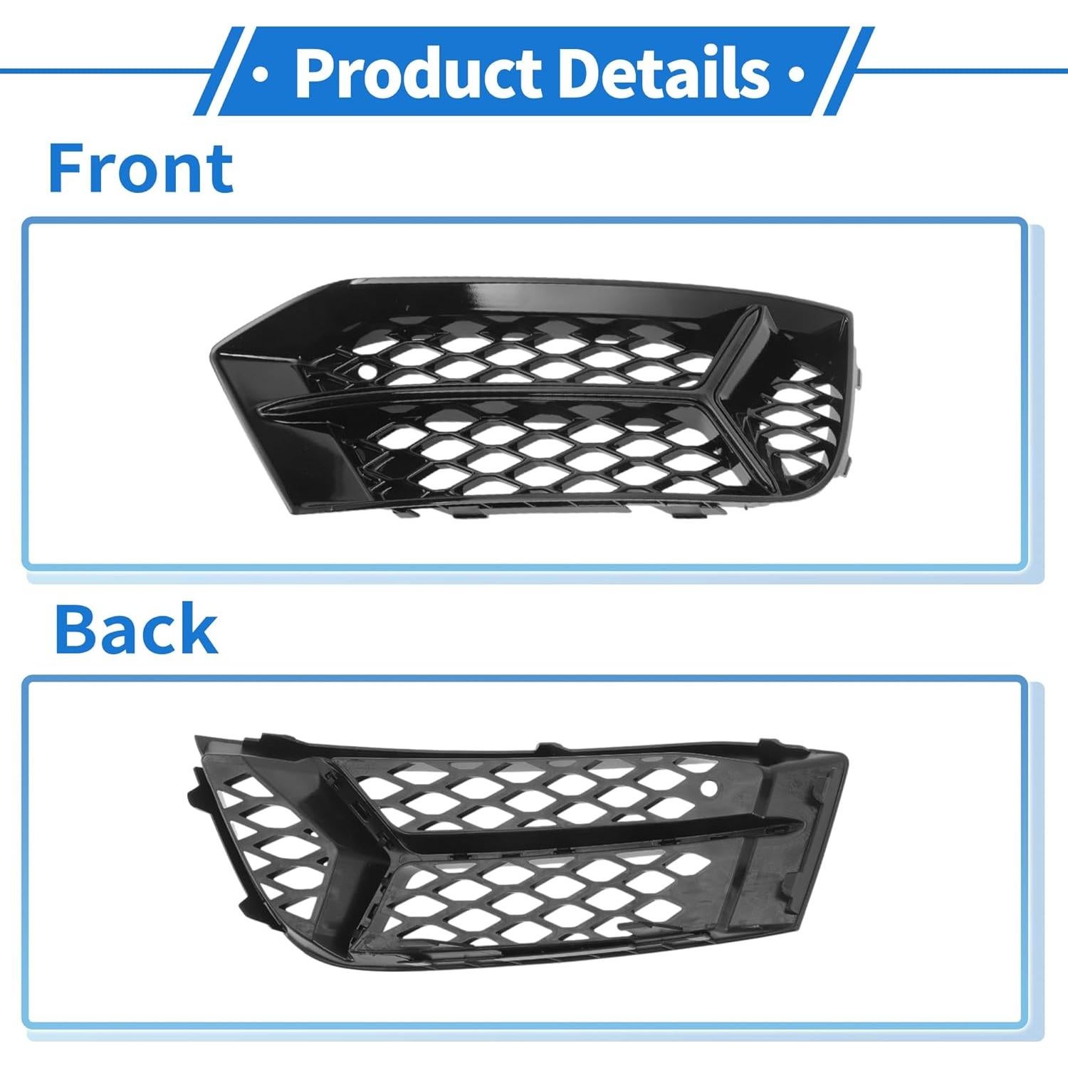Cubiertas de Rejilla de Luz Antiniebla INFINAUTO para Audi A3 17-20