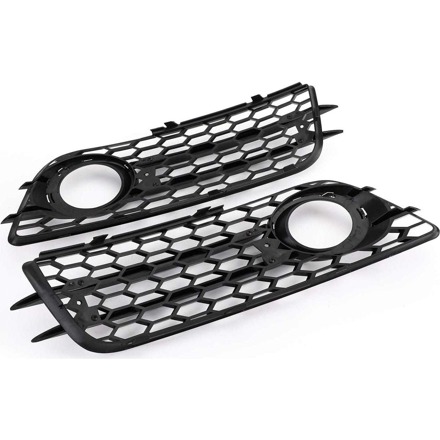 Rejilla de Parachoques Topteng para Luz de Niebla Audi A4/S4 2008-2012 Cromo