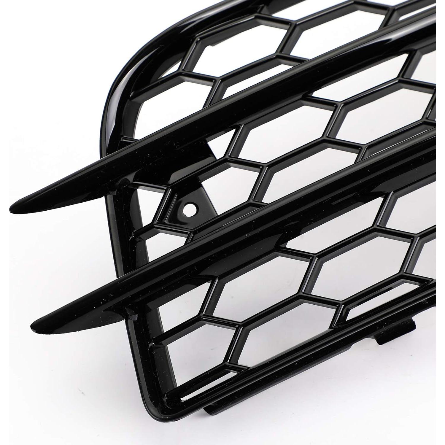 Rejilla de Parachoques Topteng para Luz de Niebla Audi A4/S4 2008-2012 Cromo