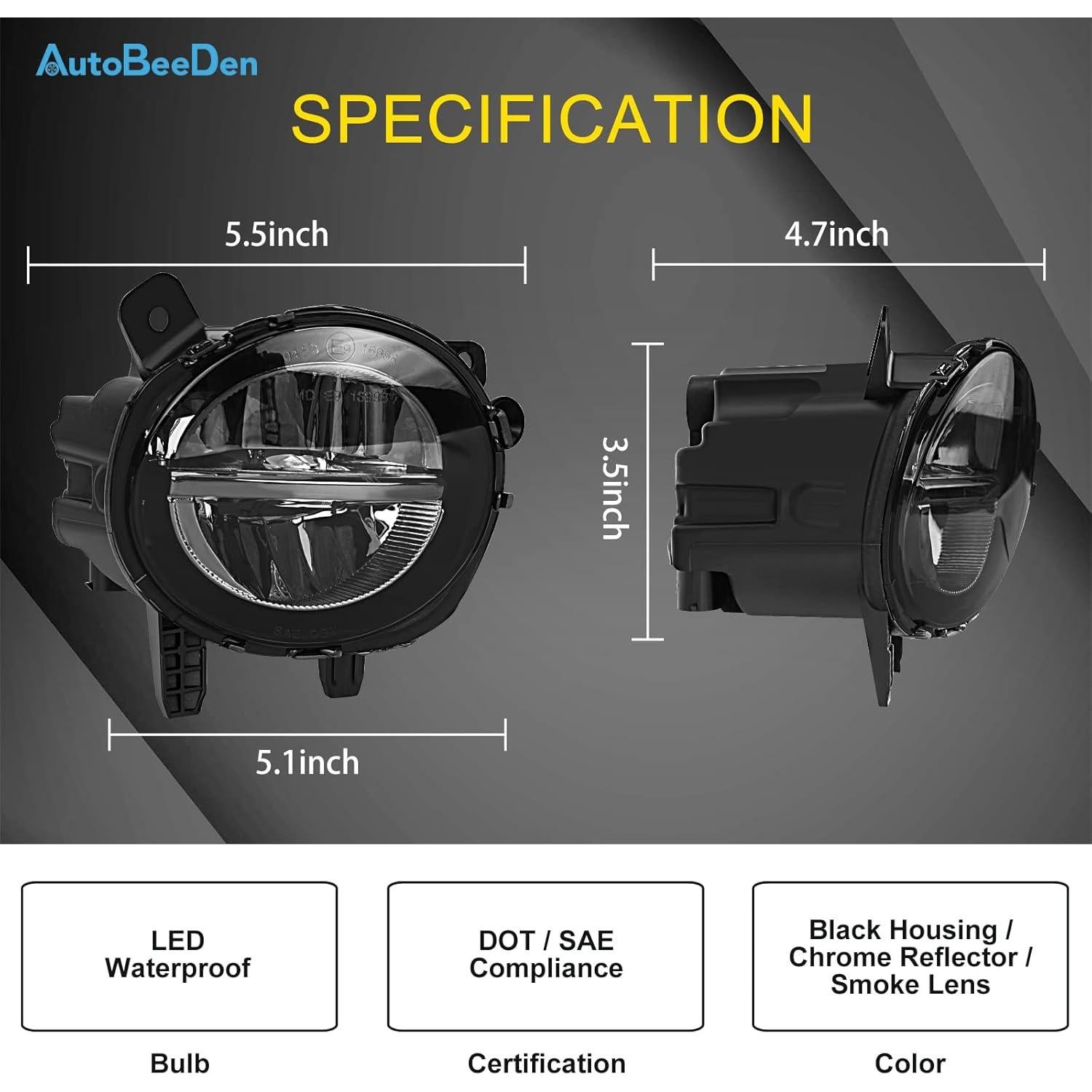 Luces Antiniebla LED AutoBeeDen para BMW Series 2 3 4 2012-2020