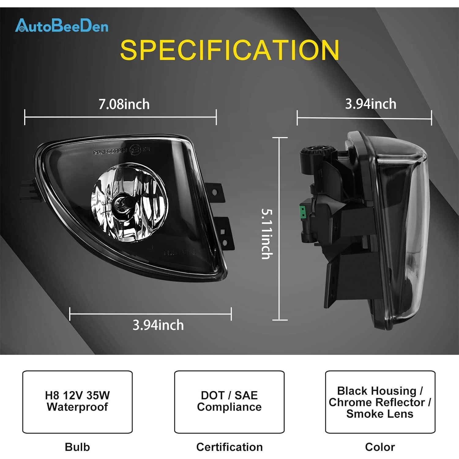 Luces Antiniebla AutoBeeDen Humo para BMW Serie 5 2011-2013