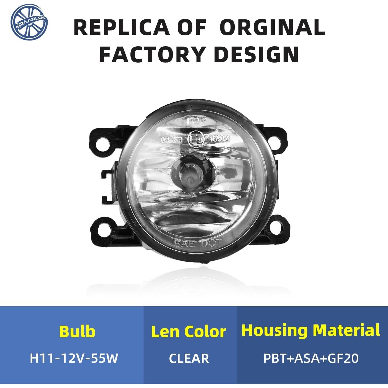 Luces Antiniebla PAANLOK para Ford, Nissan, Honda - 55W