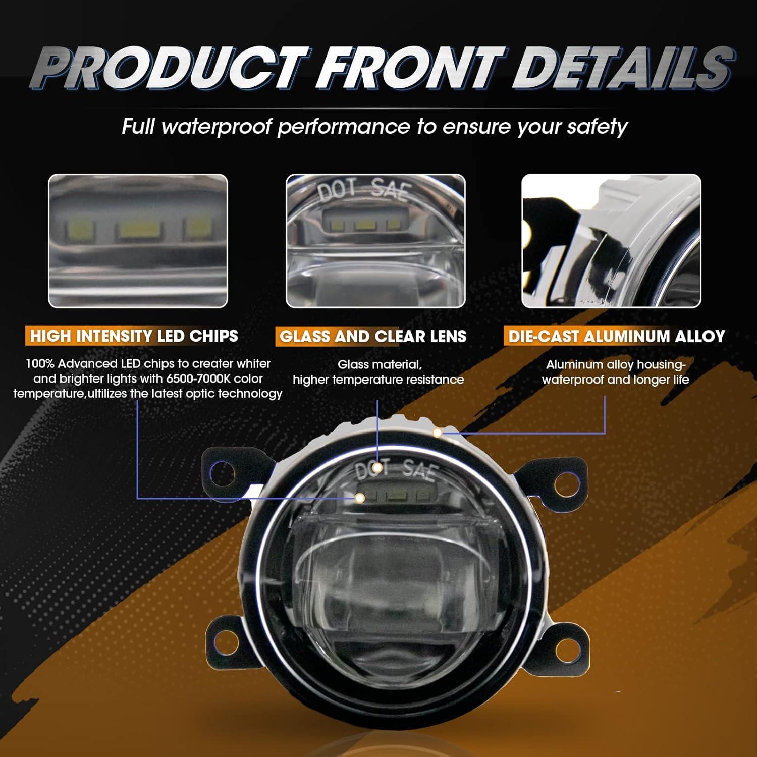 Kit de luces antiniebla LED RAPOOSANS para Xterra, Frontier, Sentra