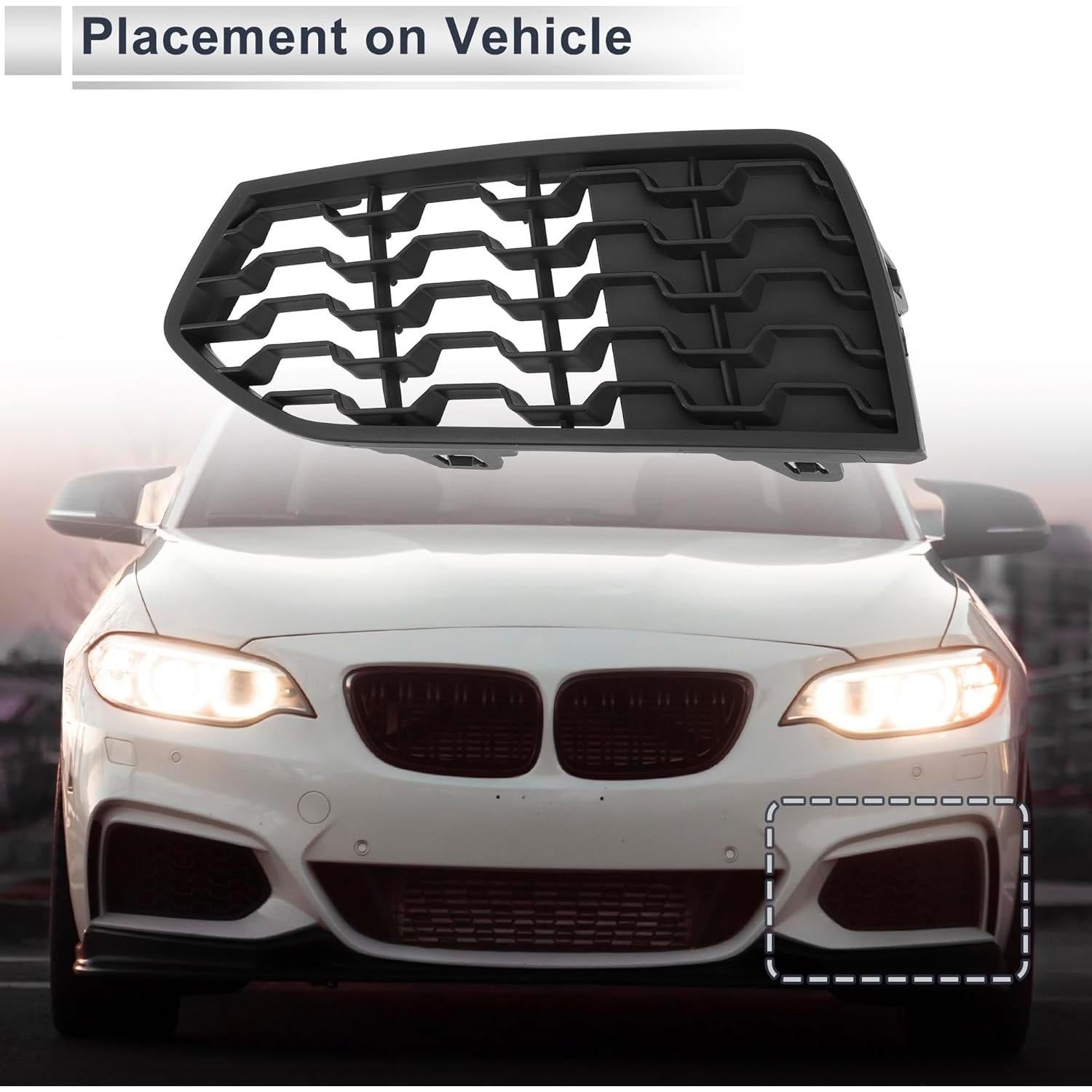 Rejilla Faro Antiniebla Izquierda RATCHROLL BMW Serie 2 F22 2012-2017