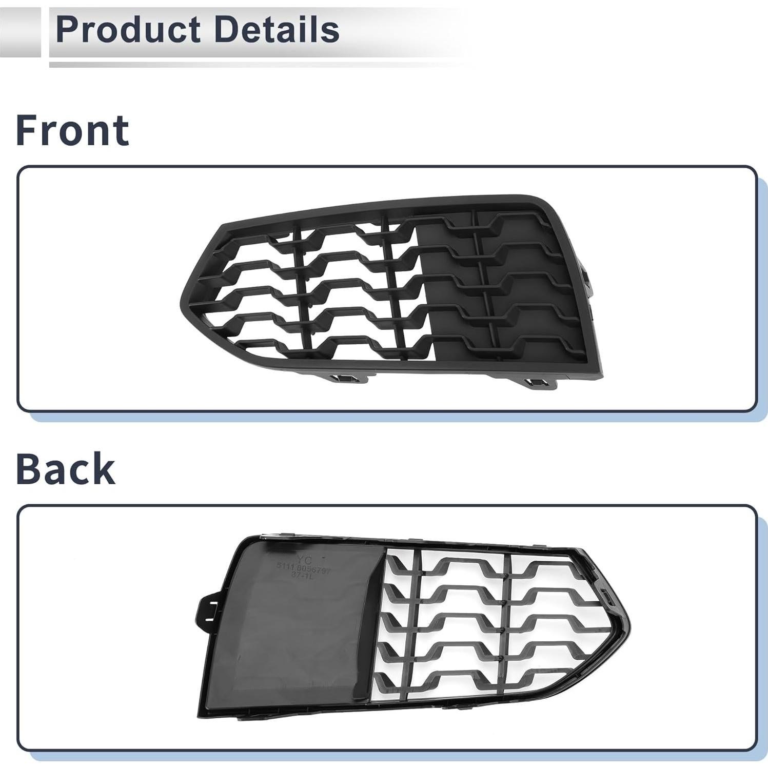 Rejilla Faro Antiniebla Izquierda RATCHROLL BMW Serie 2 F22 2012-2017