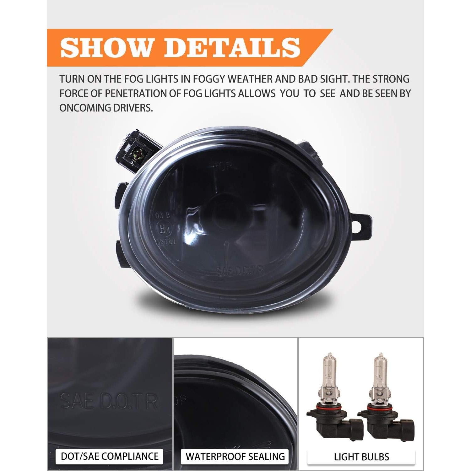 Faros Antiniebla AUTOWIKI para BMW E46 M3 y E39 M5 2001-2003