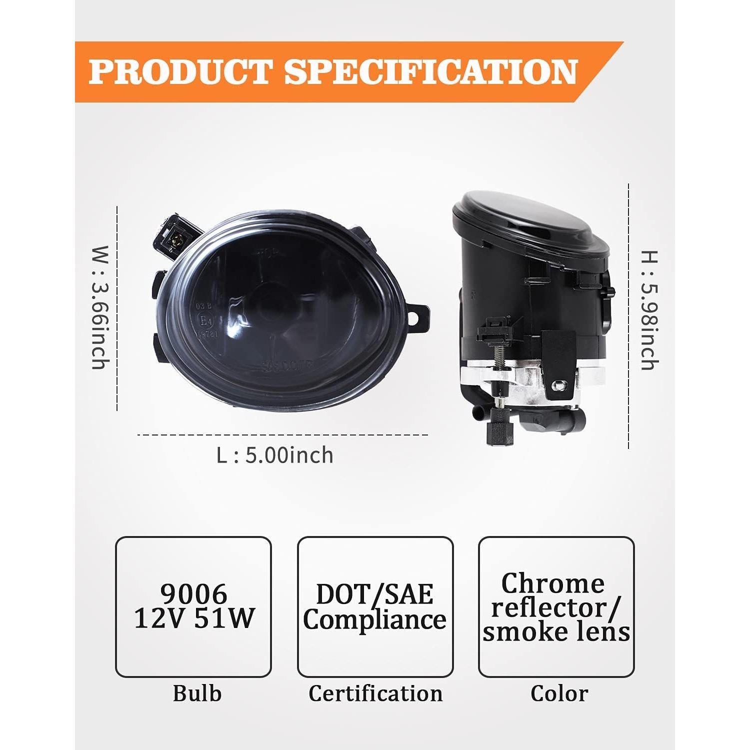 Faros Antiniebla AUTOWIKI para BMW E46 M3 y E39 M5 2001-2003