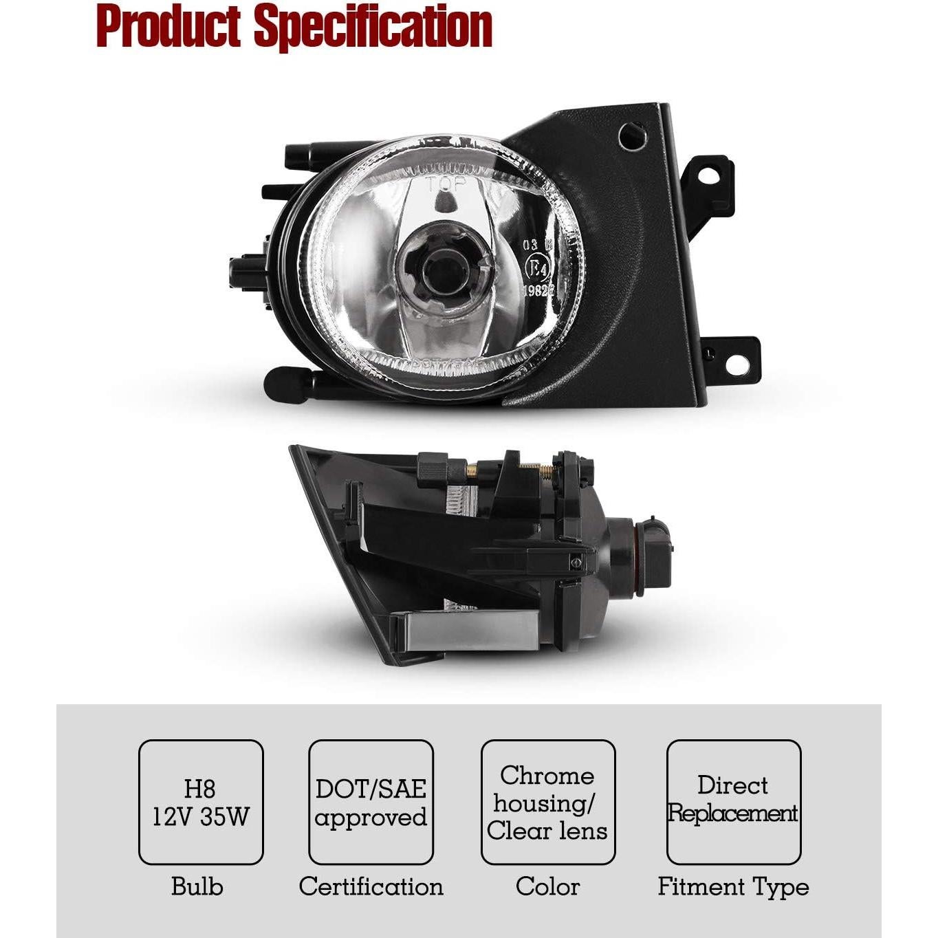 Luces Antiniebla AUTOWIKI para BMW 5 Series E39 2001-2003