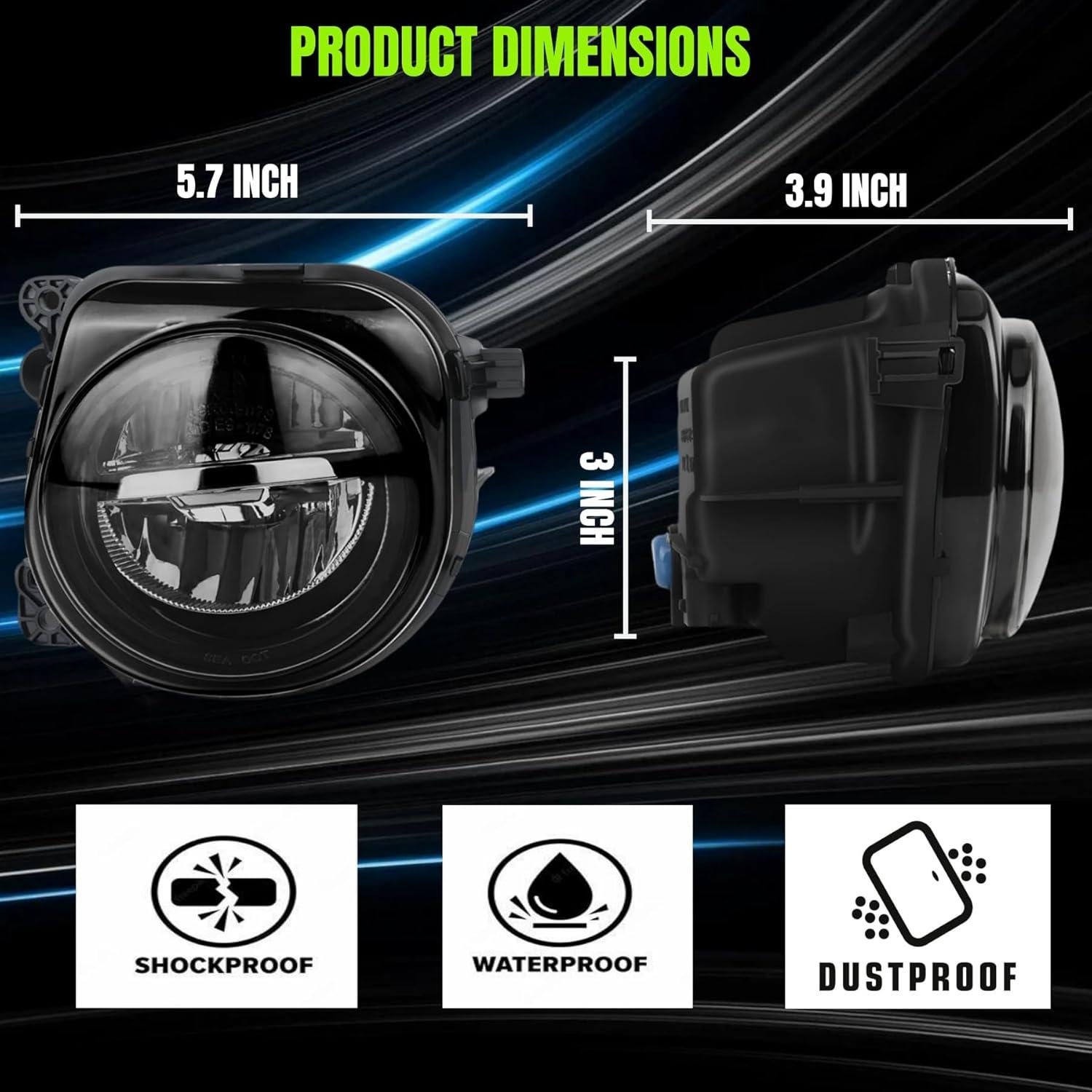Luces Antiniebla LED WEISIGAO para BMW 528i 535i 2014-2016