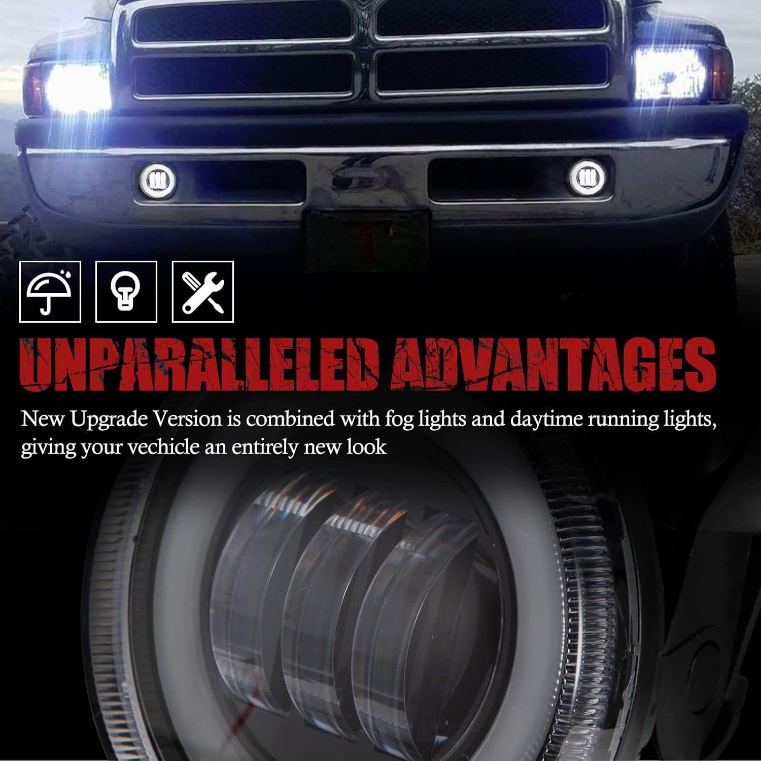 Faros Antiniebla LED BUNKER INDUST para Dodge Ram 1994-2002