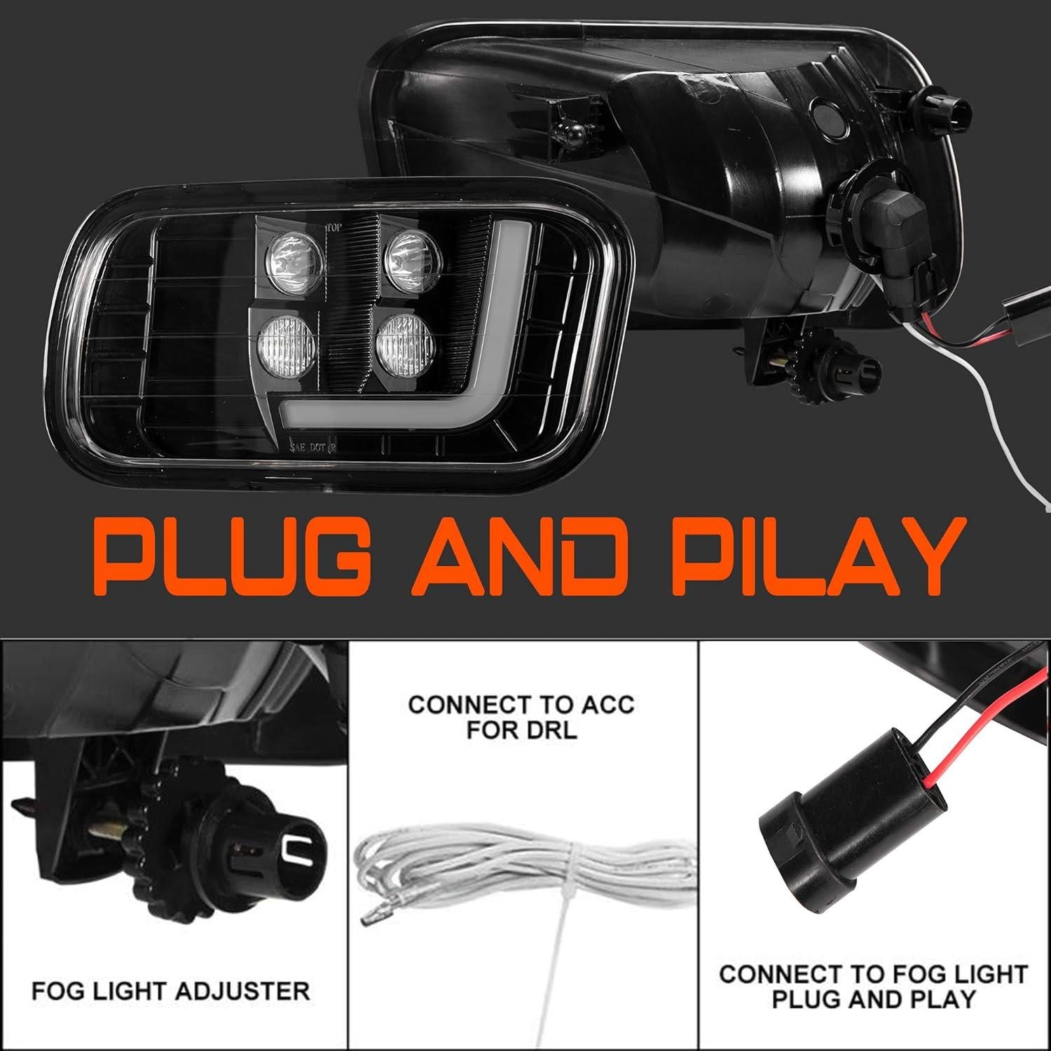 Luces de Niebla LED DRFG para Dodge Ram 1500/2500/3500 2009-2017